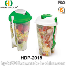 Venta al por mayor para ir a la taza de la coctelera de ensalada con la bifurcación (HDP-2018)